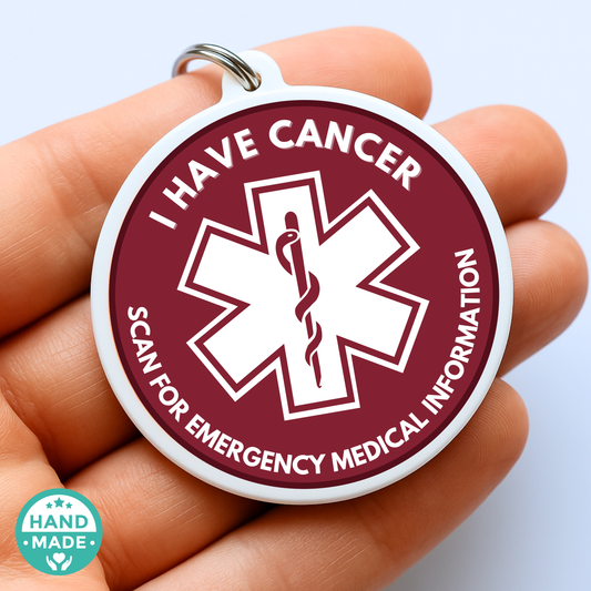 Im Fighting Cancer | Im Fighting Cancer Alert Tag | Emergency Alert Scannable NFC Keychain