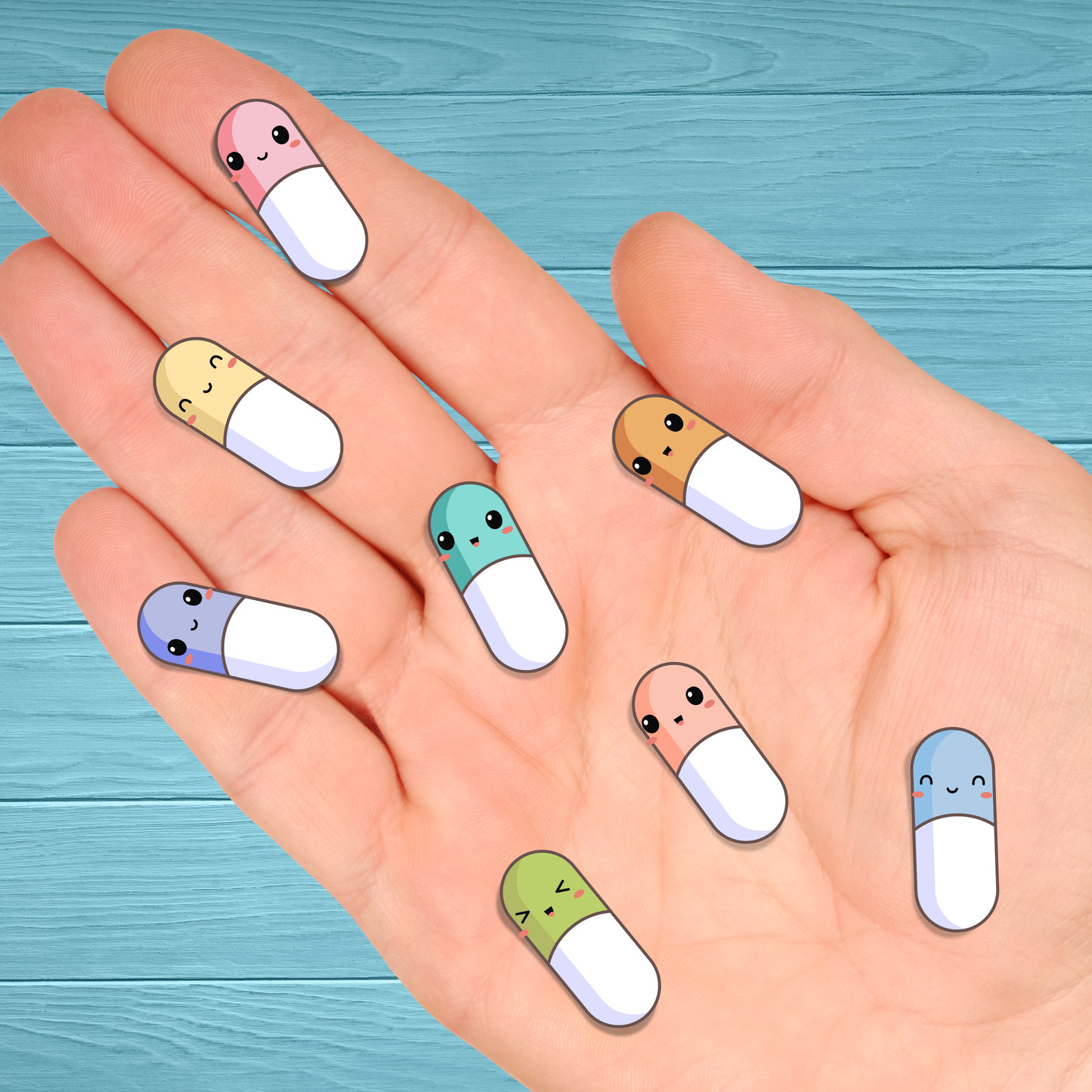 Happy Pills Multipack | Chronic Illness Disability Awareness Vinyl Water Resistant Sticker