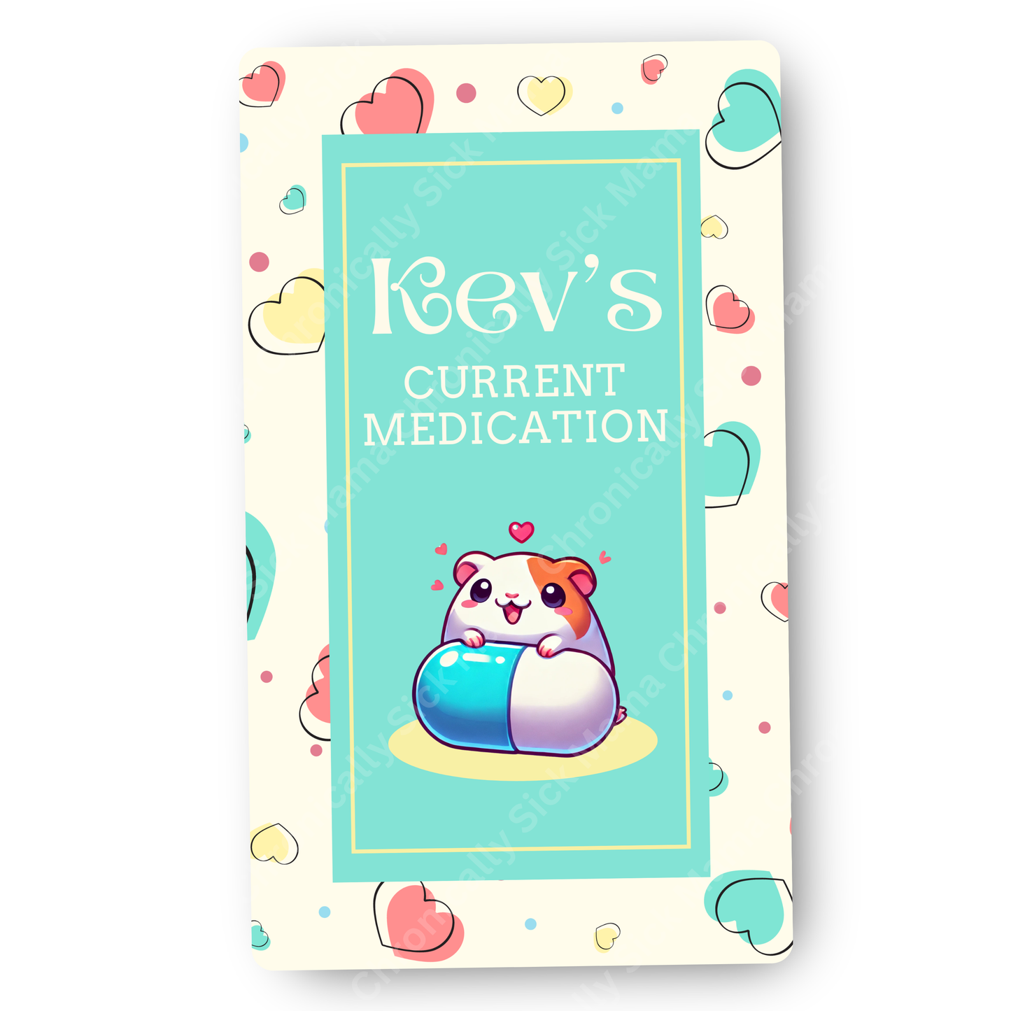 Yellow Hearts | Medical And Medication Cards | List Your Medical Conditions And Medication And Never Forget Them