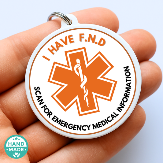 I Have FND | FND Alert Tag | Emergency Alert Scannable NFC Keychain