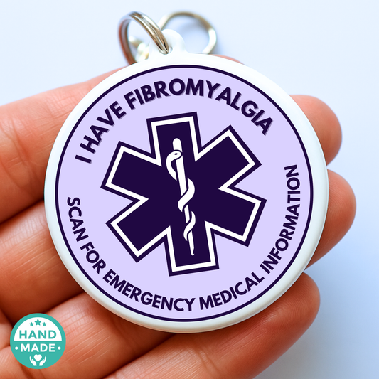 I Have Fibromyalgia | Fibro Alert Tag | Emergency Alert Scannable NFC Keychain