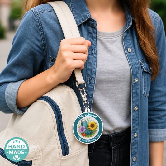Asthma Awareness | Emergency Alert Scannable NFC Keychain