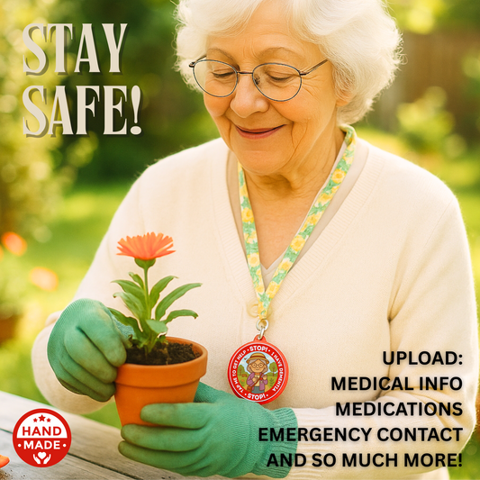 Women's Dementia Awareness | Emergency Alert Scannable NFC Keychain