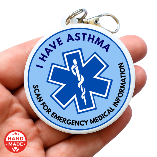 ASTHMA MEDICAL TAG | Scannable NFC Keychain