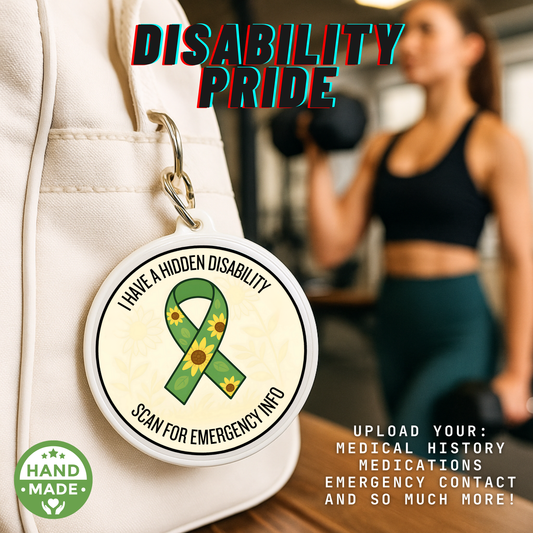 Sunflower Hidden Disability | Emergency Alert Scannable NFC Keychain