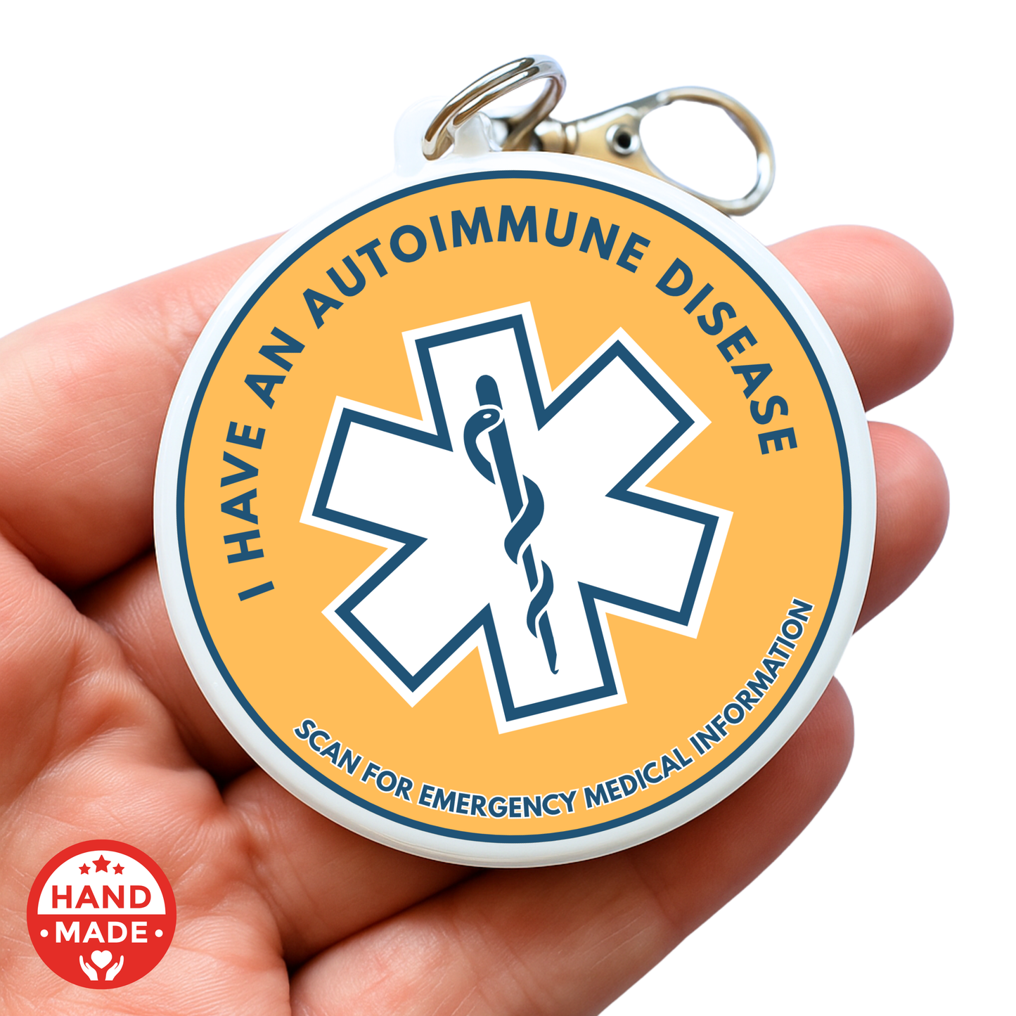 AUTOIMMUNE DISEASE MEDICAL TAG | Scannable NFC Keychain