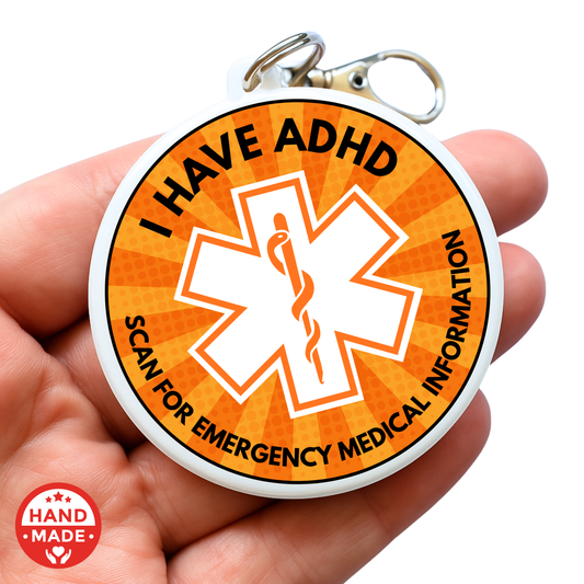 ADHD MEDICAL TAG | Scannable NFC Keychain