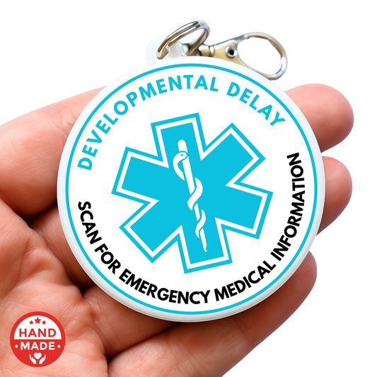DEVELOPMENTAL DELAY MEDICAL TAG | Scannable NFC Keychain