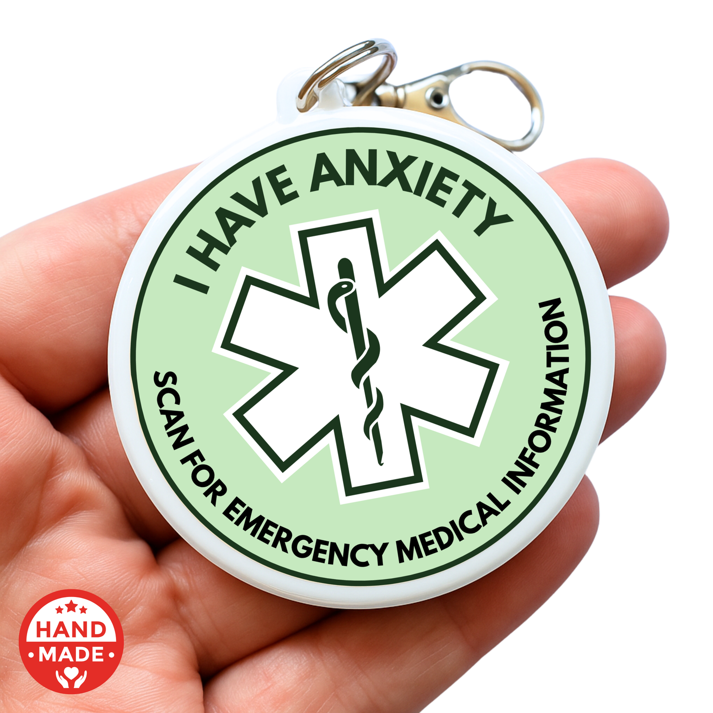 ANXIETY MEDICAL TAG | Scannable NFC Keychain