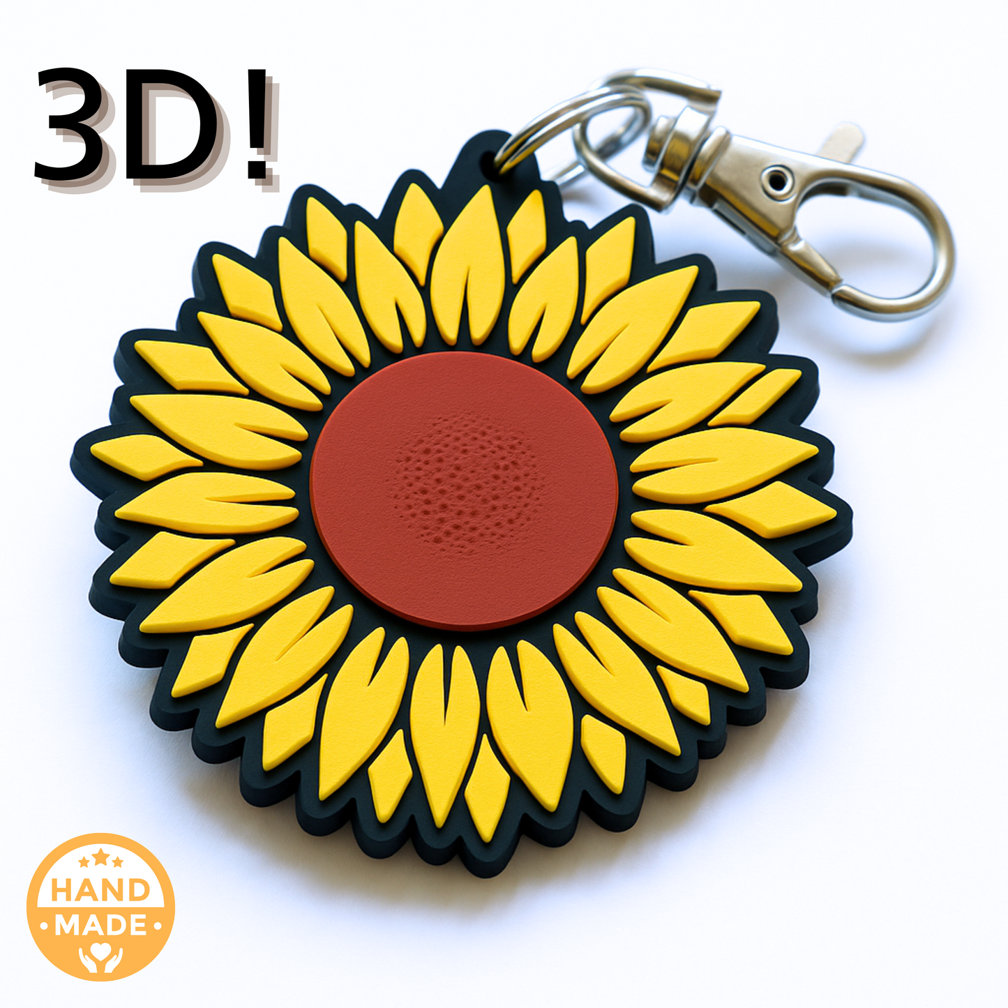 3D Invisible Illness Sunflower | Scannable NFC Keychain