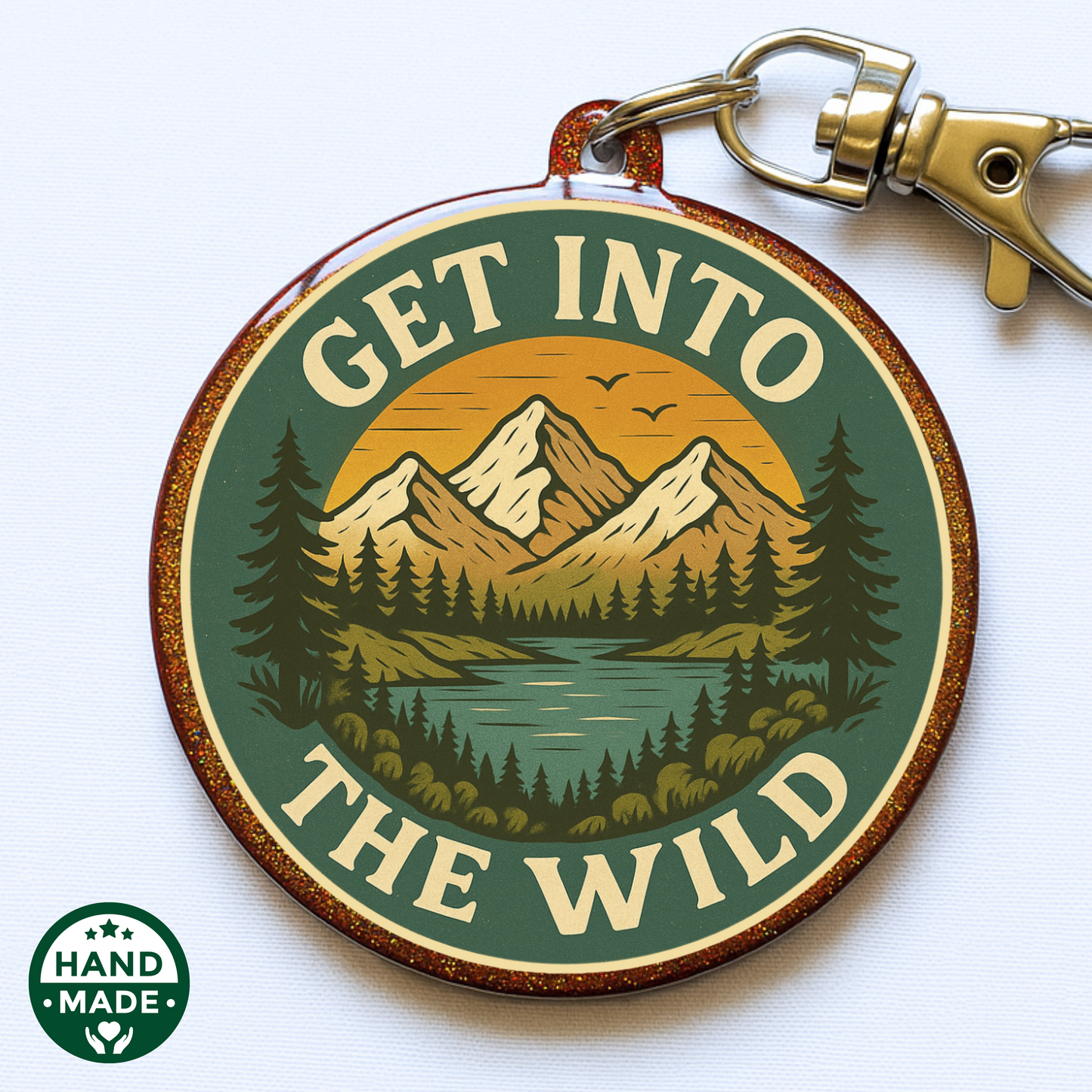 Get Into The Wild - Outdoor - Green | Scannable NFC Keychain