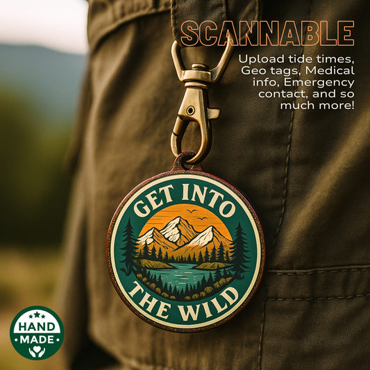 Get Into The Wild - Outdoor - Green | Scannable NFC Keychain