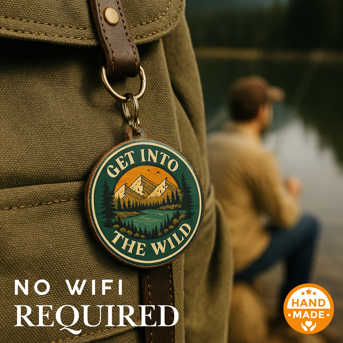 Get Into The Wild - Outdoor - Green | Scannable NFC Keychain