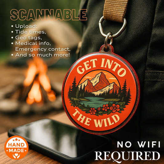 Get Into The Wild - Outdoor - Orange | Scannable NFC Keychain