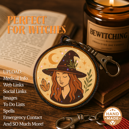 Autumn Witch | Scannable NFC Keychain