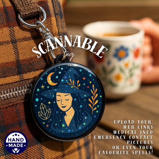 Night Blue Witch | Scannable NFC Keychain