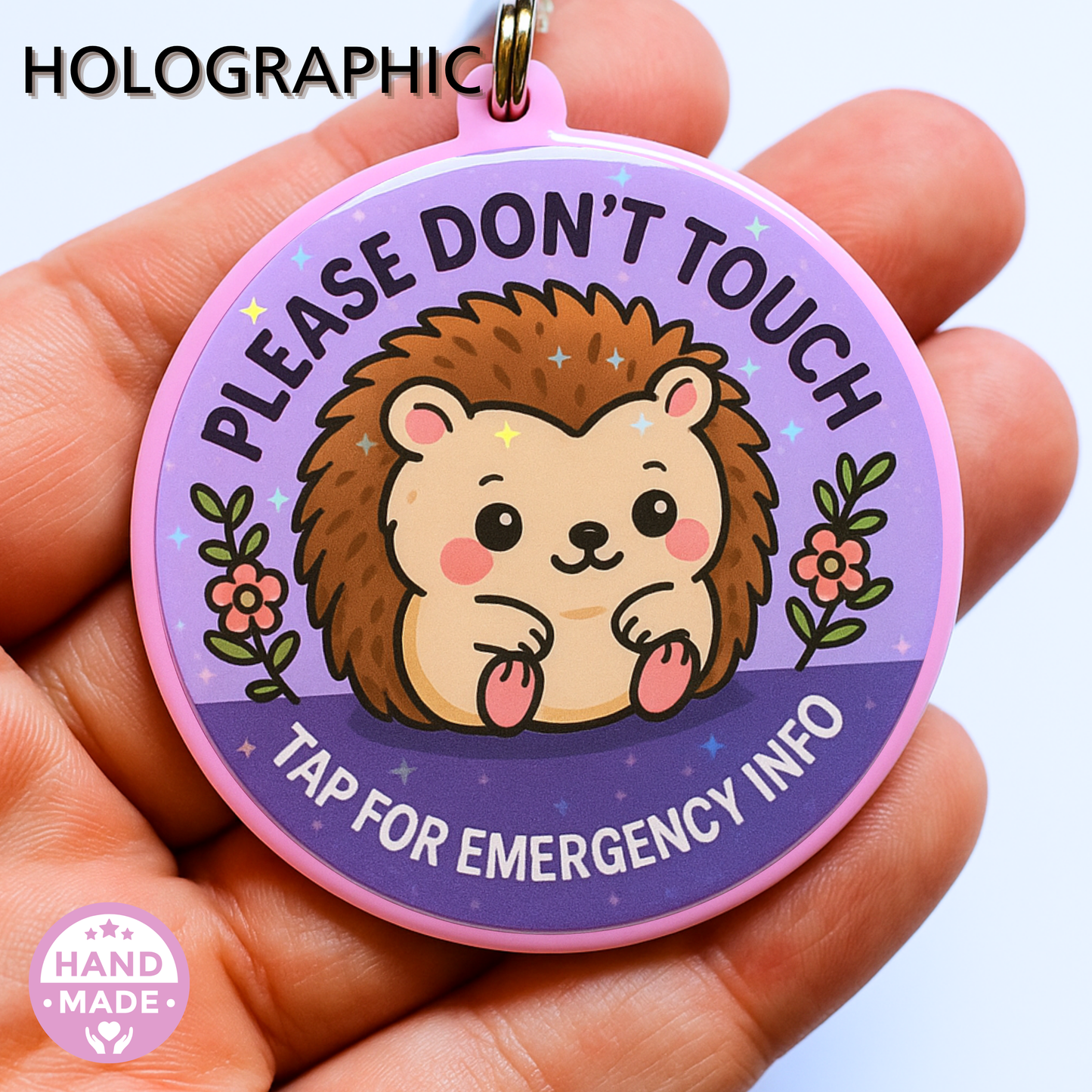 Introvert Hedgehog | Emergency Alert Scannable NFC Keychain