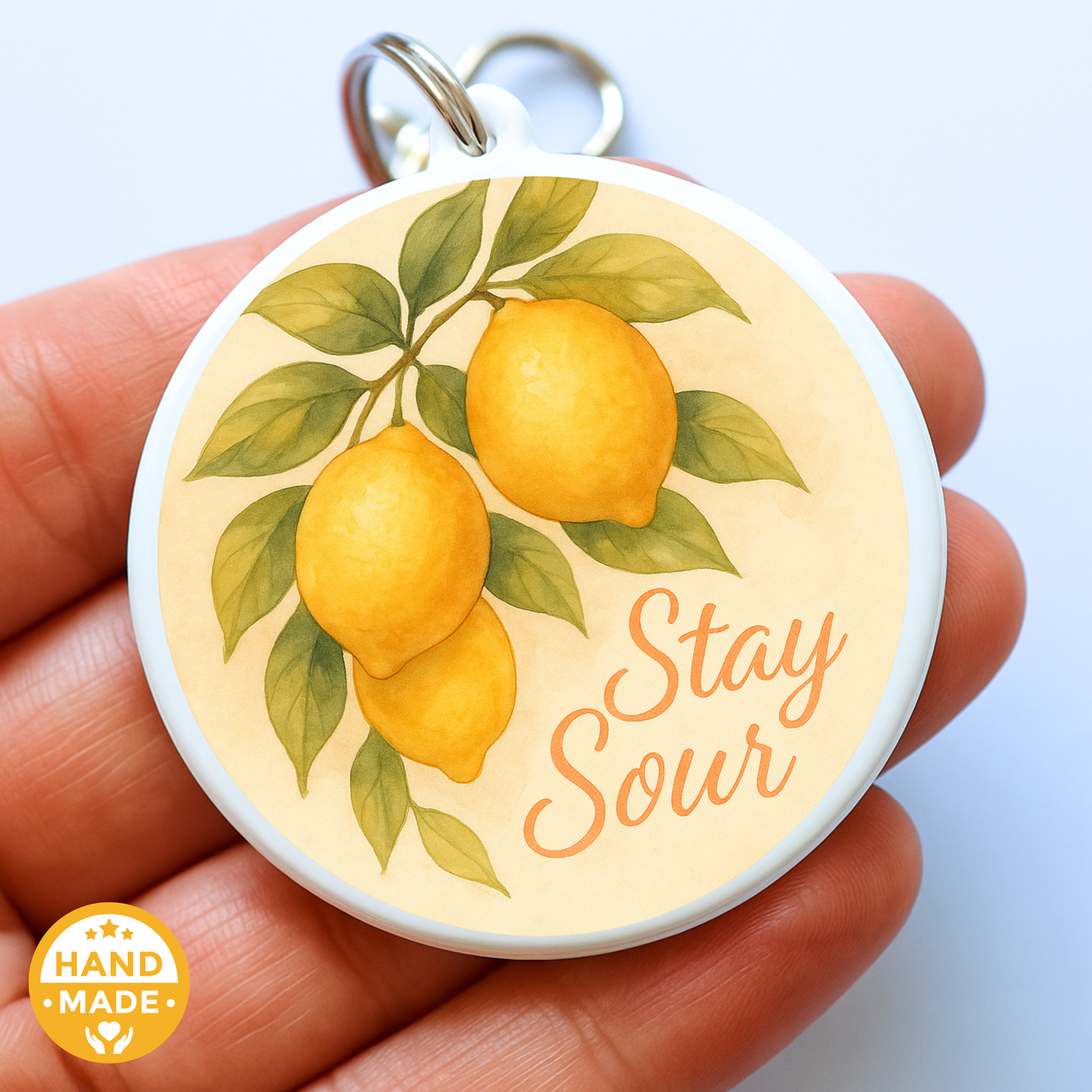 Stay sour Sarcastic Lemons | Scannable NFC Keychain