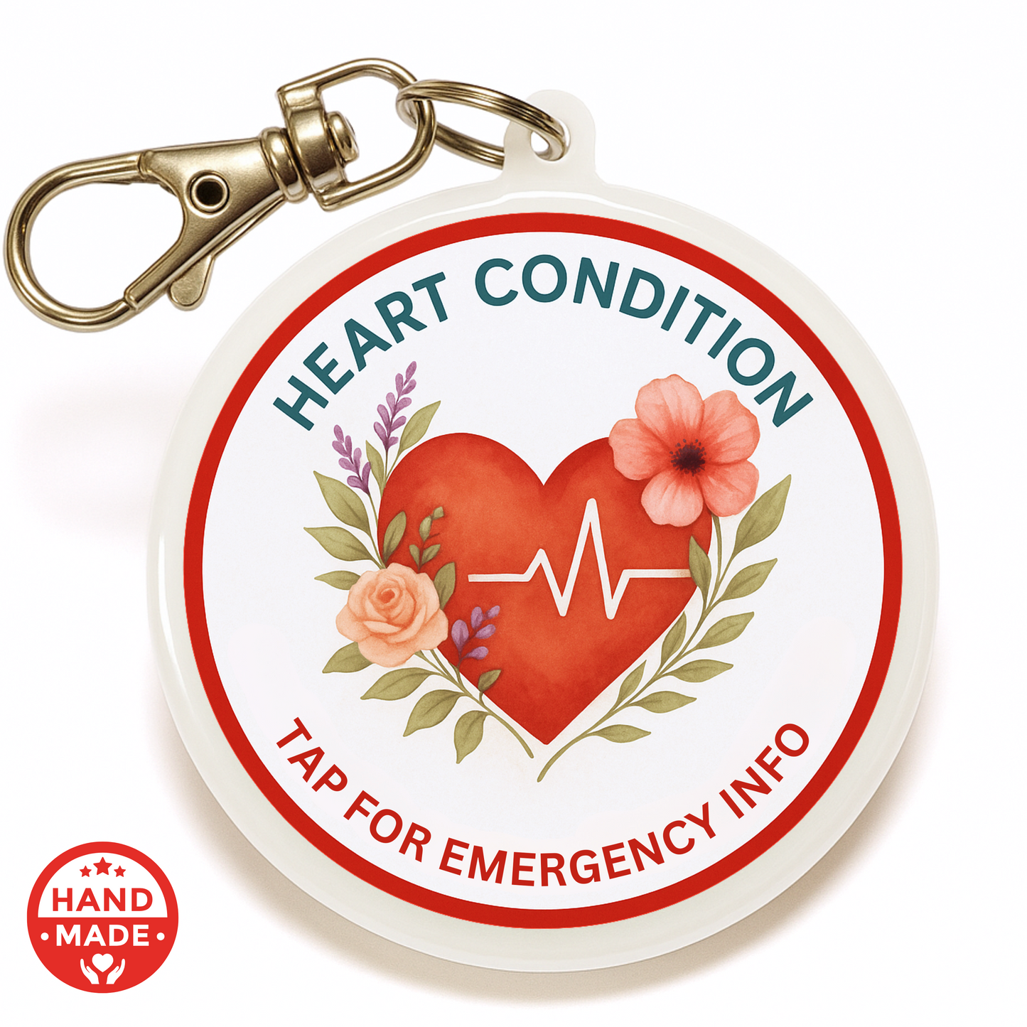 Heart Condition | Emergency Alert Scannable NFC Keychain