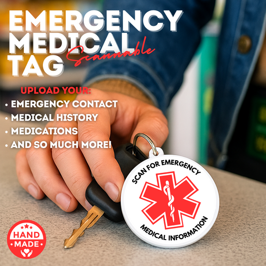 Emergency Alert | Emergency Alert Scannable NFC Keychain