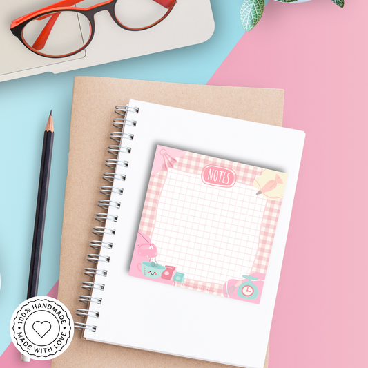 Baking Delight | Pink bakery themed Mini Memo Notepad