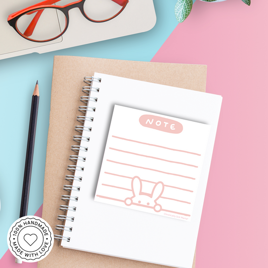 Peaky Bunny | Pink | cute rabbit Mini Memo Notepad