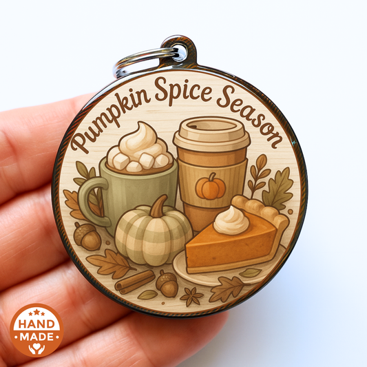 Pumpkin Spice | Autumnal Fall Scannable NFC Keychain