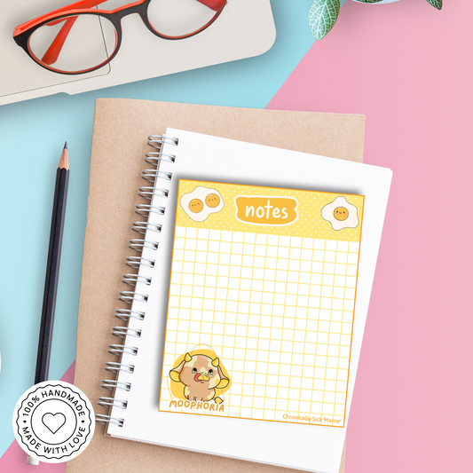 Sunny Side Up Egg Moo - Cute Kawaii Cow Memo Notepad