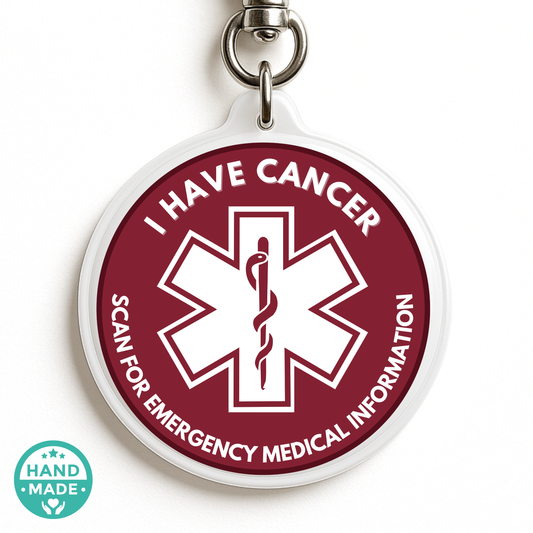 Im Fighting Cancer | Im Fighting Cancer Alert Tag | Emergency Alert Scannable NFC Keychain