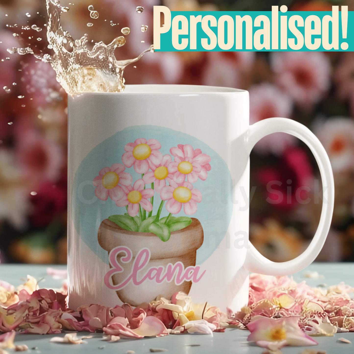 Custom Name Daisy Mug Personalised Gift