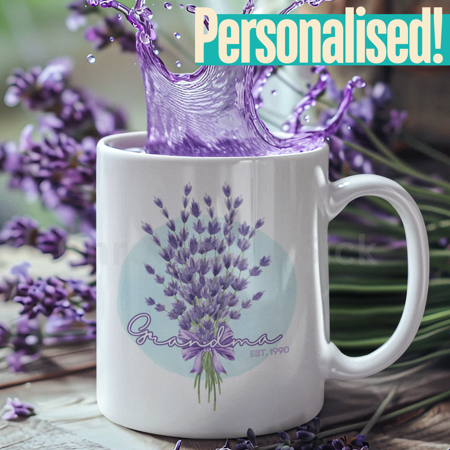 Custom Name Lavender Mug Personalised Gift