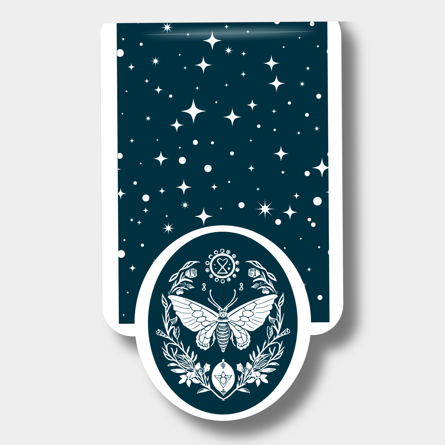 Stary Night Celestial Moth Magnetic Bookmark For Book Lovers | Bookish