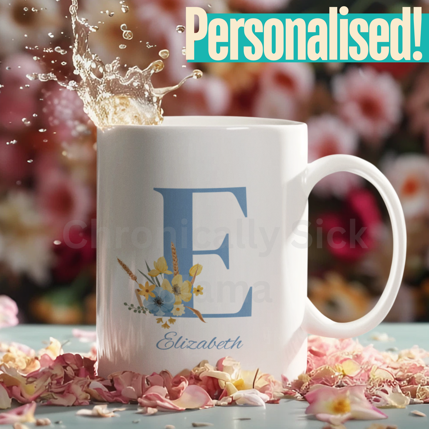 Custom Name Mug Personalised Gift Blue