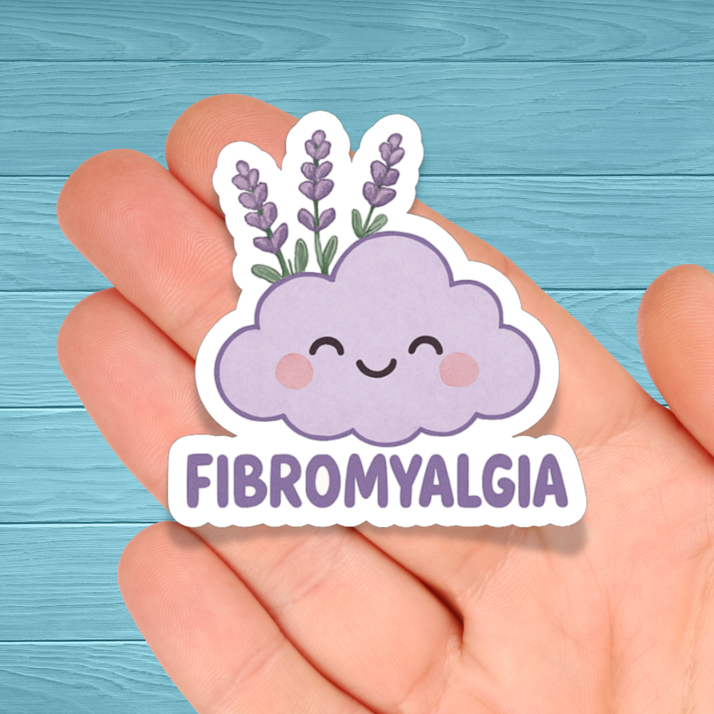 Fibromyalgia Lavender Cloud | Chronic Illness Disability Awareness Vinyl Water Resistant Sticker