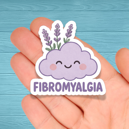Fibromyalgia Lavender Cloud | Chronic Illness Disability Awareness Vinyl Water Resistant Sticker