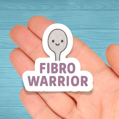 Fibro Warrior Spoonie | Chronic Illness Disability Awareness Vinyl Water Resistant Sticker