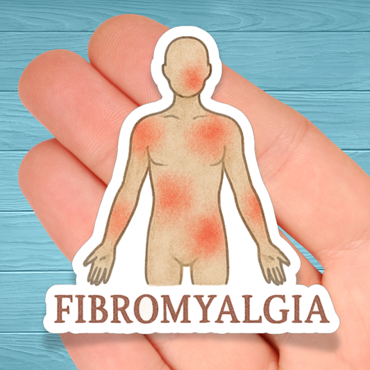 Fibromyalgia Visibility Chronic Illness Disability Awareness Vinyl Water Resistant Sticker
