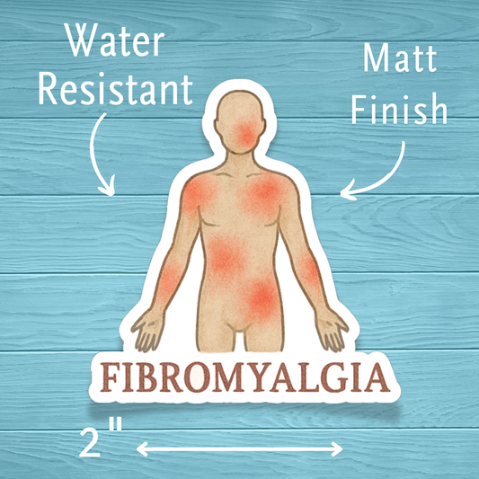 Fibromyalgia Visibility Chronic Illness Disability Awareness Vinyl Water Resistant Sticker