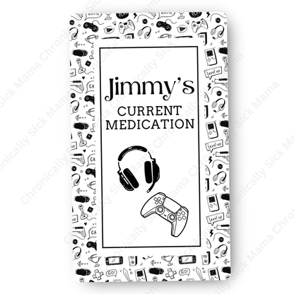 Gamer Design | Medical And Medication Cards | List Your Medical Conditions And Medication And Never Forget Them
