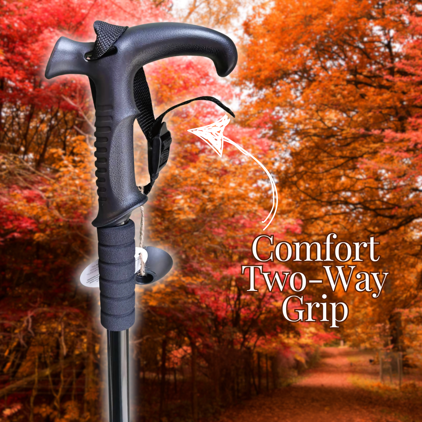 Adjustable Shock Absorbing Walking Stick