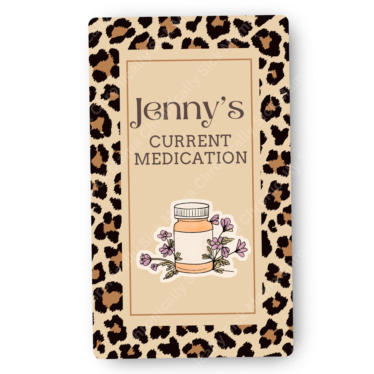 Leopard Print | Medical And Medication Cards | List Your Medical Conditions And Medication And Never Forget Them
