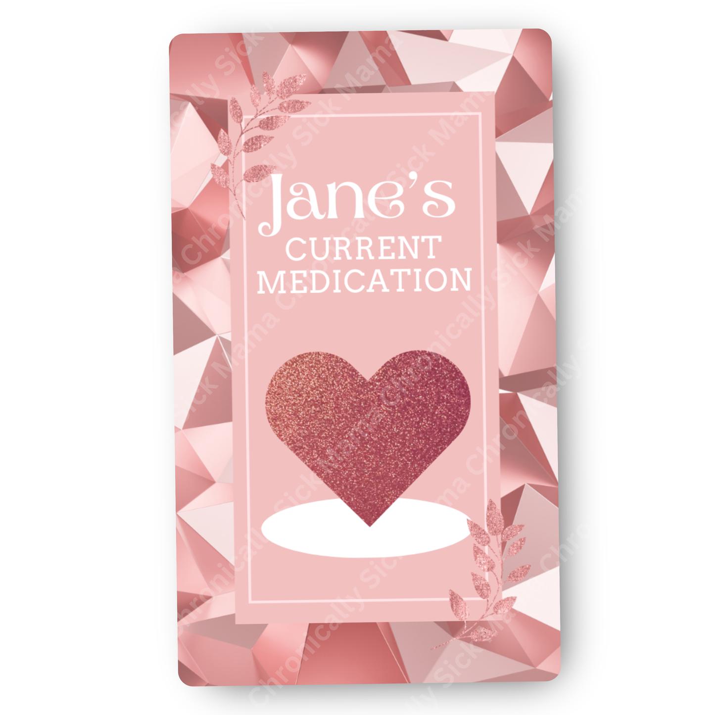 Rose Gold Design | Medical And Medication Cards | List Your Medical Conditions And Medication And Never Forget Them
