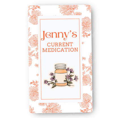 Orange And White | Medical And Medication Cards | List Your Medical Conditions And Medication And Never Forget Them