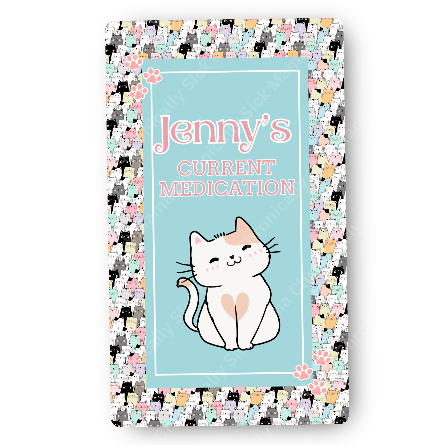 Cat Army Design | Medical And Medication Cards | List Your Medical Conditions And Medication And Never Forget Them