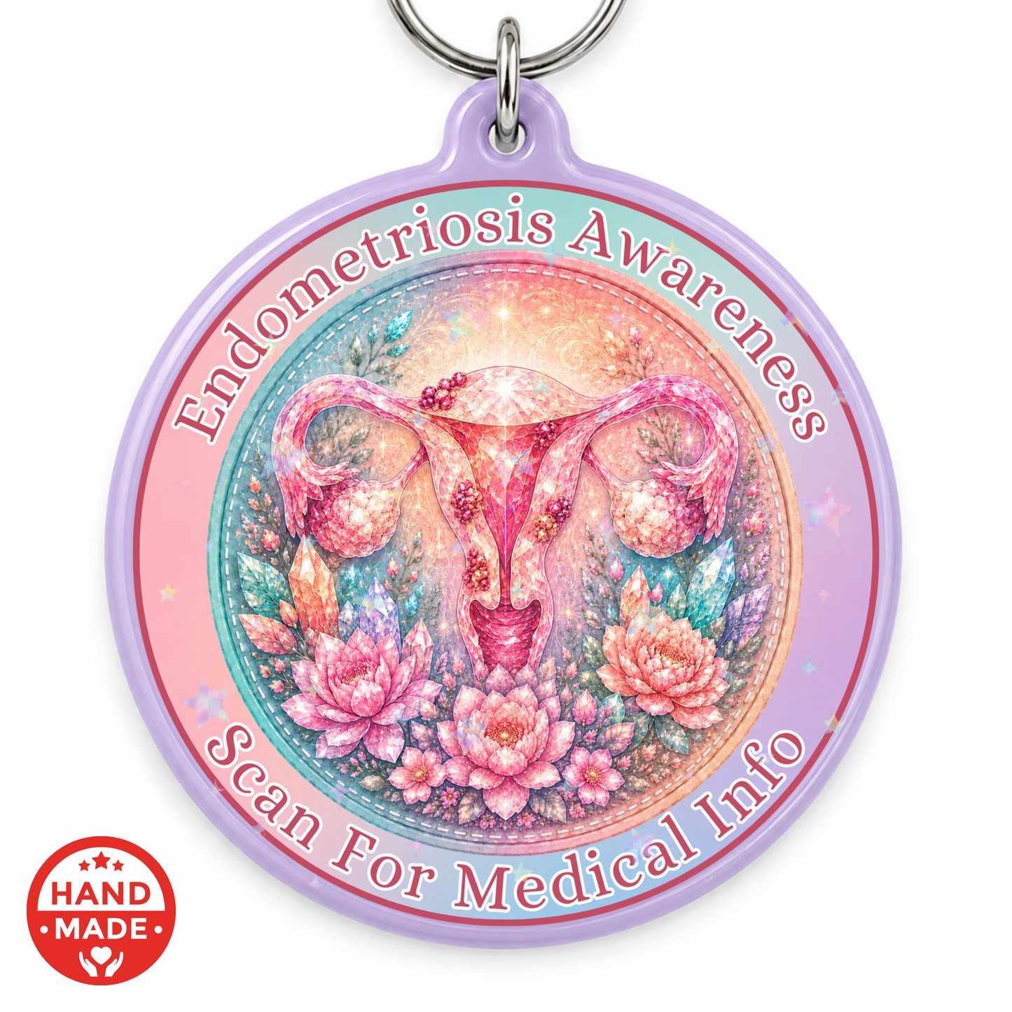 ENDOMETRIOSIS  | Scannable NFC MEDICAL Keychain