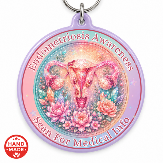 ENDOMETRIOSIS  | Scannable NFC MEDICAL Keychain