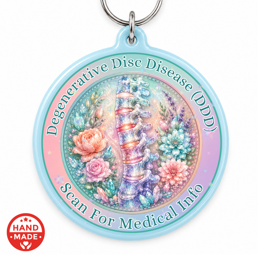 Degenerative disc disease (DDD) | Scannable NFC MEDICAL Keychain