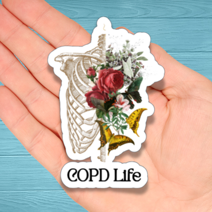 COPD Awareness | Chronic Illness Disability Awareness Vinyl Water Resistant Sticker