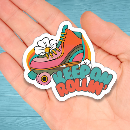 Keep On Rollin' | Chronic Illness Disability Awareness Vinyl Water Resistant Sticker