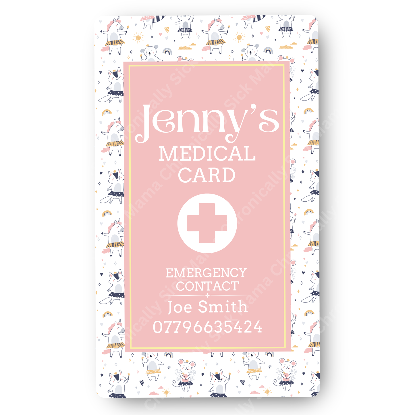 Kids Ballerina Design | Medical And Medication Cards | List Your Medical Conditions And Medication And Never Forget Them